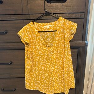 Fun 2 Fun Yellow Floral Blouse